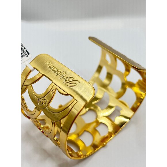 Brighton Christo Wide cuff TOKYO GOLD Bangle Bracelet  NWT $58 - Picture 6 of 10